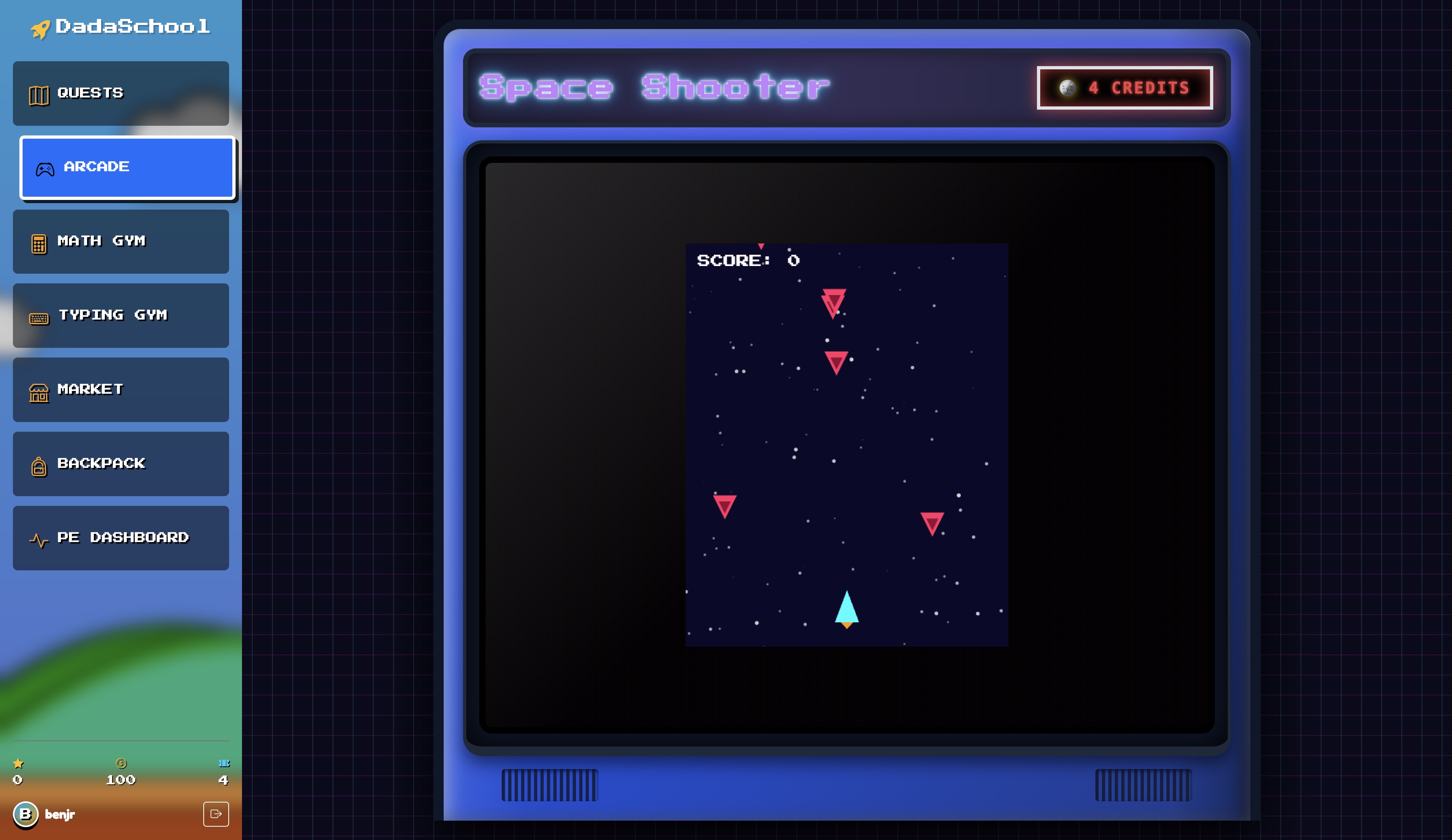 Built-in Arcade and Gym