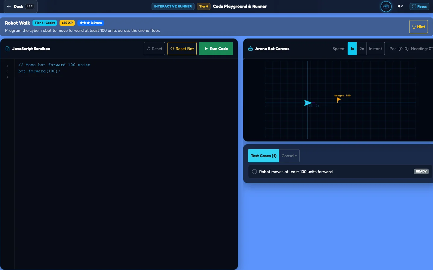Code Arcade JavaScript Sandbox
