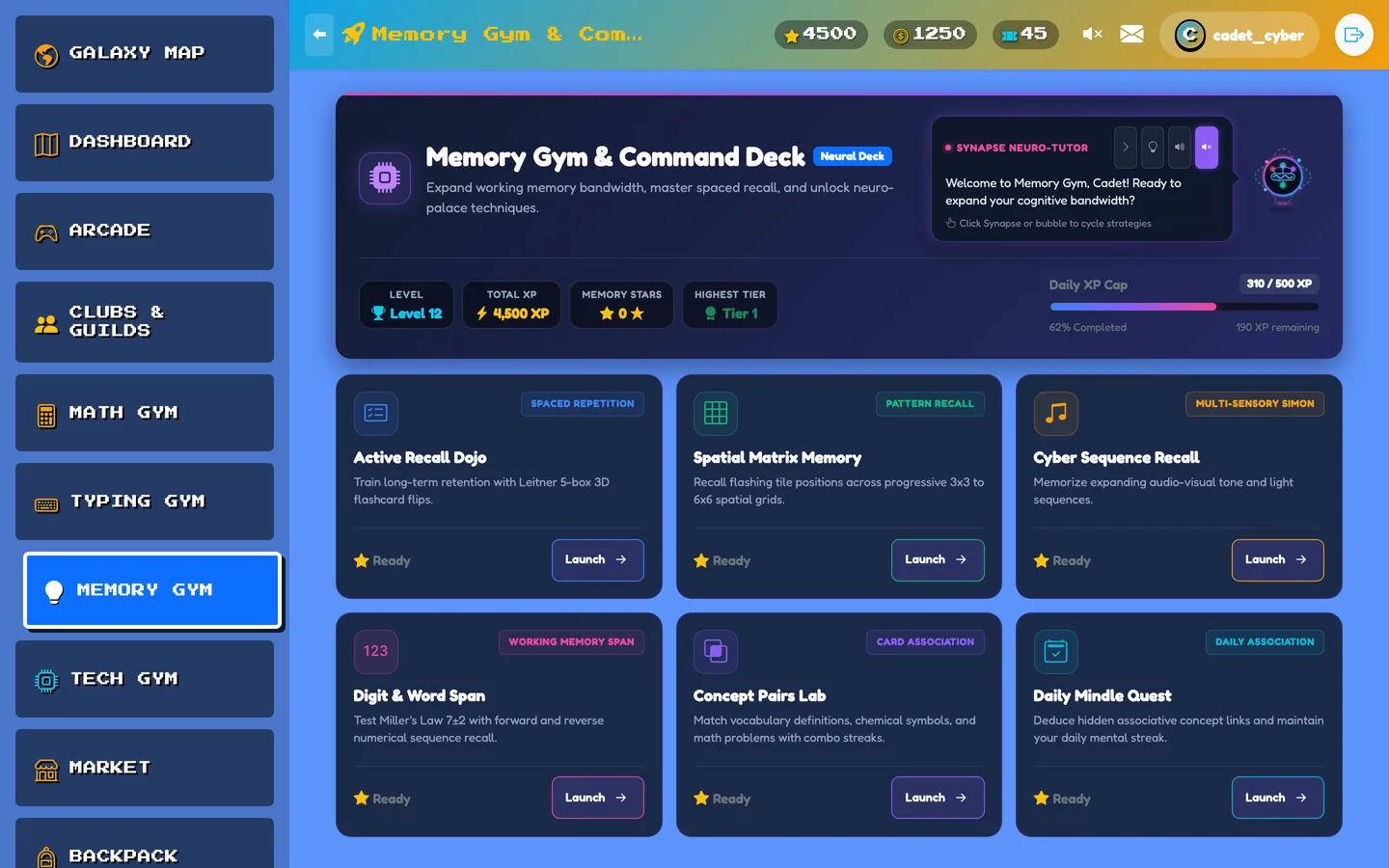 Spaced Repetition Command Deck