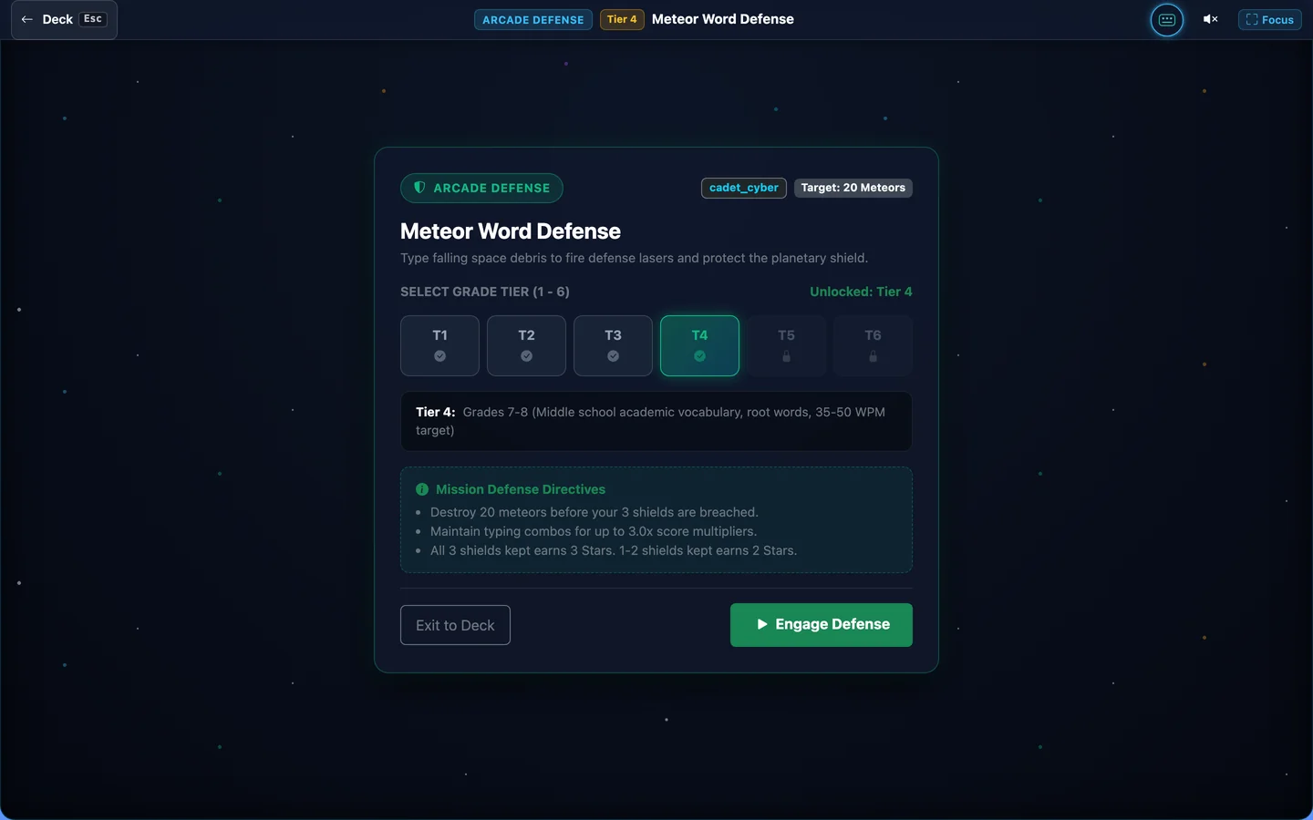 Meteor Word Defense