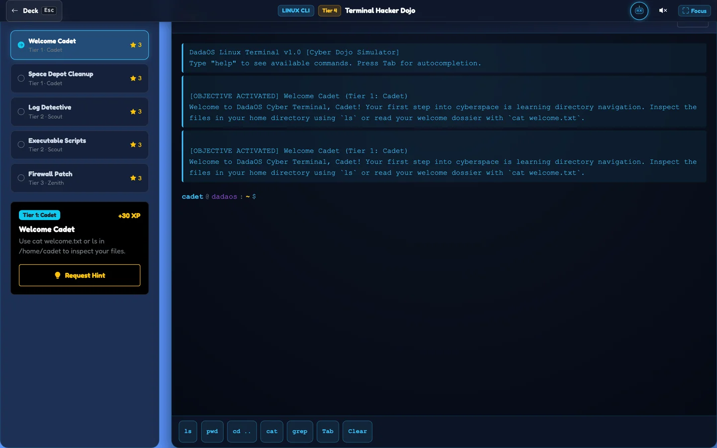 Terminal Hacker Dojo
